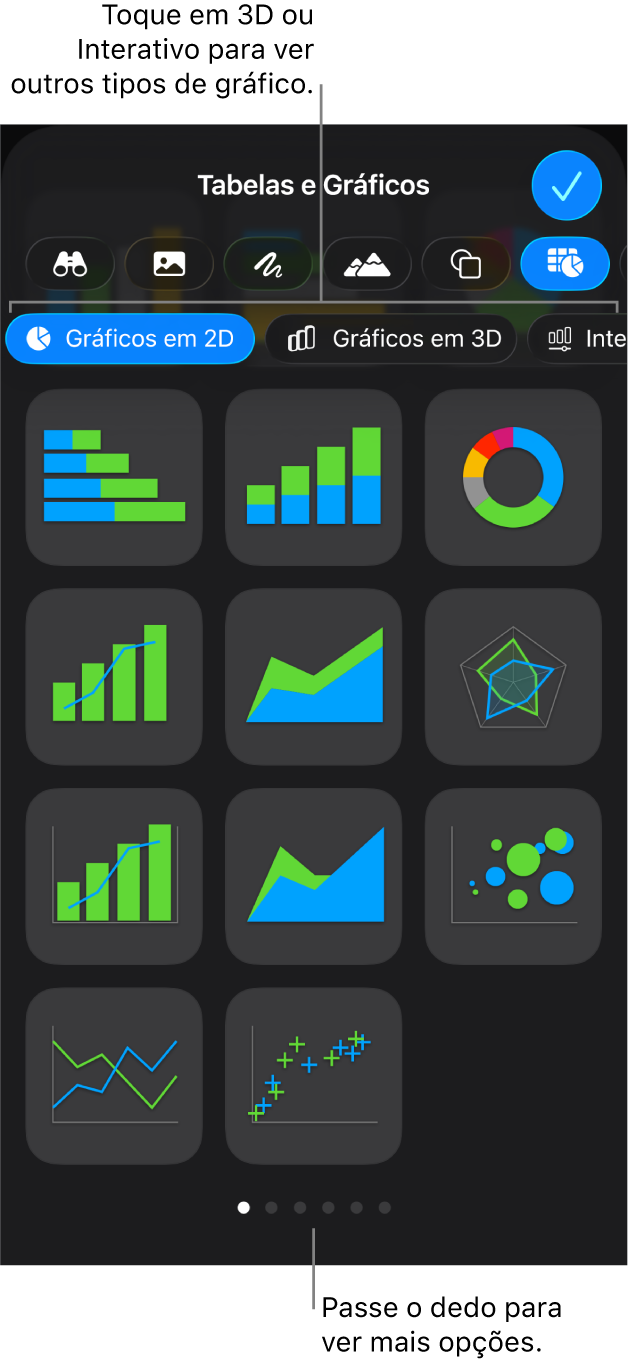 Menu adicionar gráfico.