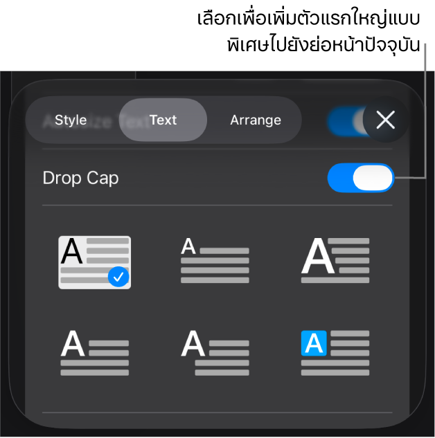 ตัวควบคุมตัวแรกใหญ่แบบพิเศษที่อยู่ในเมนูข้อความ