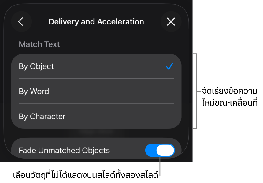 ตัวเลือกการจัดส่งและการเร่งของการเคลื่อนย้ายมหัศจรรย์ในบานหน้าต่างการเร่ง