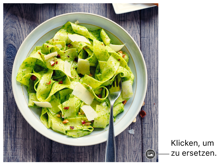 Ein Bild mit der Taste „Bild ersetzen“