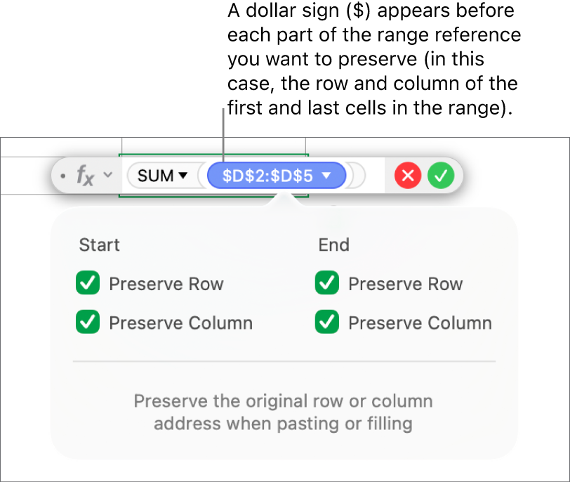 Formula showing row and column references preserved.