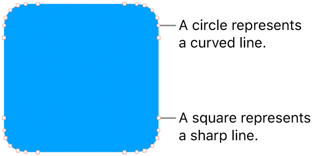 A shape with editable points.