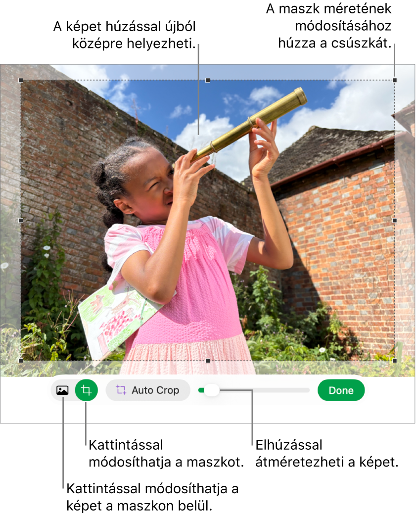 Maszkvezérlők a fényképen.