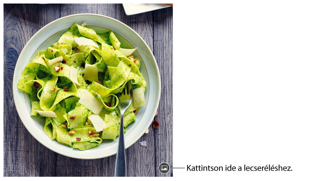 Egy kép a Kép lecserélése gombbal.