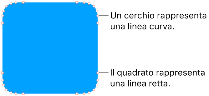 Forma con punti modificabili.