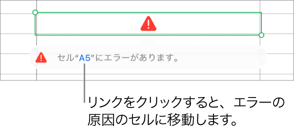 セルエラーのリンク。