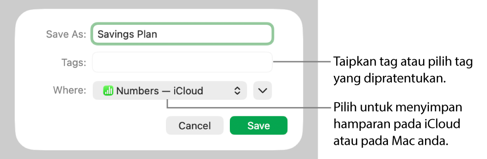 Dialog Simpan Sebagai.