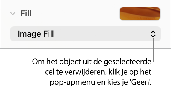 De regelaar voor het verwijderen van een object uit de geselecteerde cel.
