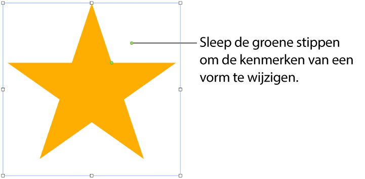 Een object met selectiegrepen.