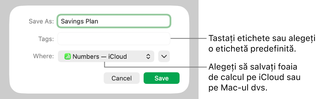 Dialogul Salvează ca.
