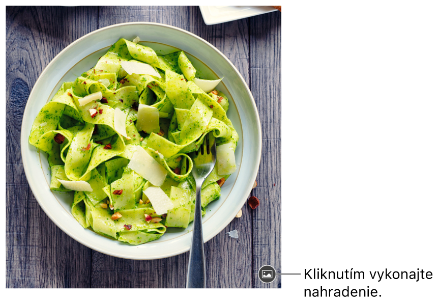 Obrázok s tlačidlom Nahradiť obrázok.