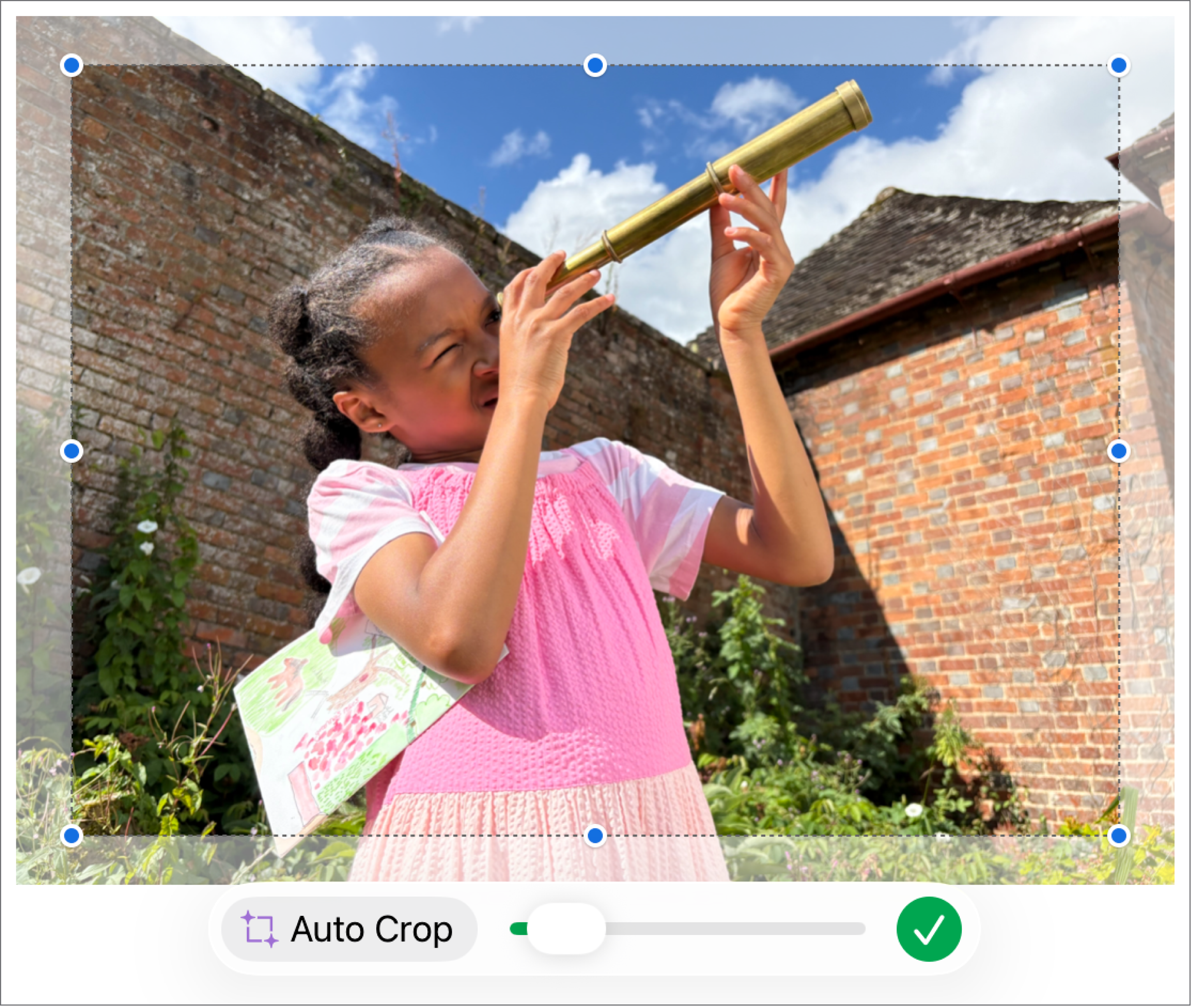 Image indiquant comment utiliser un masque pour recadrer une photo.