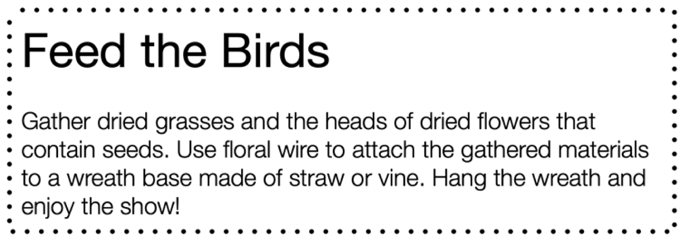 Paragraf s rubom točkaste linije.