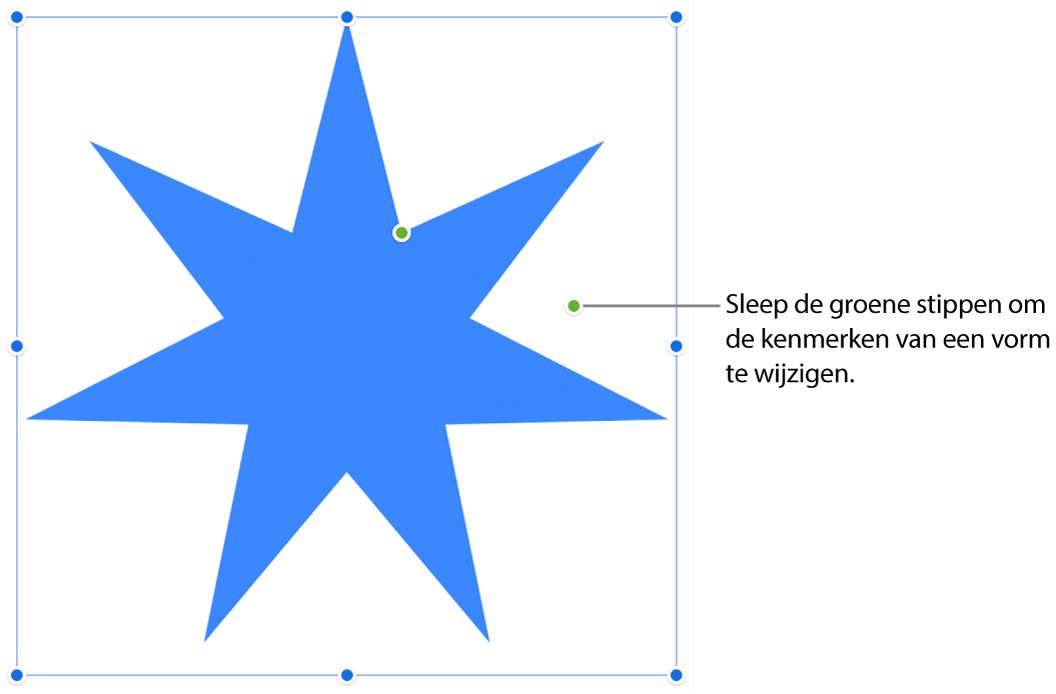 Een object met selectiegrepen.