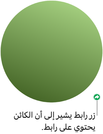 زر رابط يظهر على أحد الأشكال.