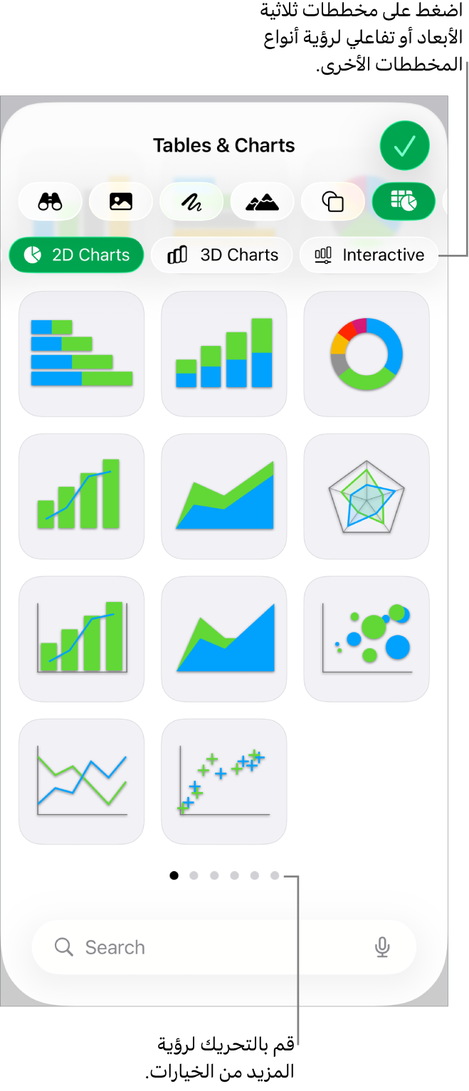 قائمة المخططات تعرض مخططات ثنائية الأبعاد