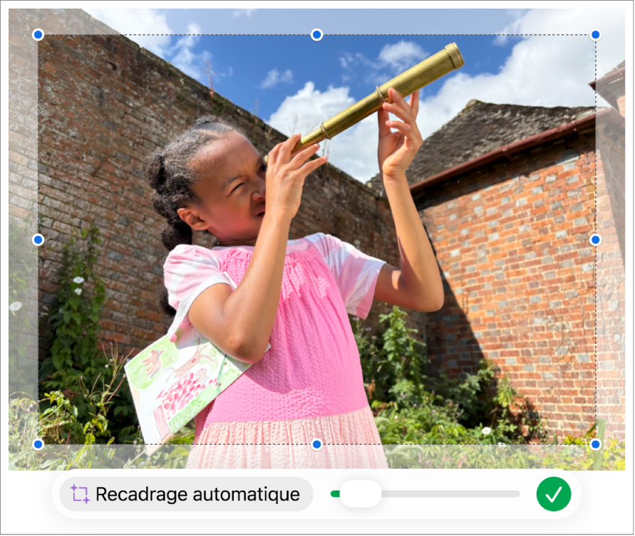 Image indiquant comment utiliser un masque pour recadrer une photo.