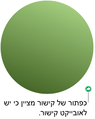 כפתור של קישור בצורה.