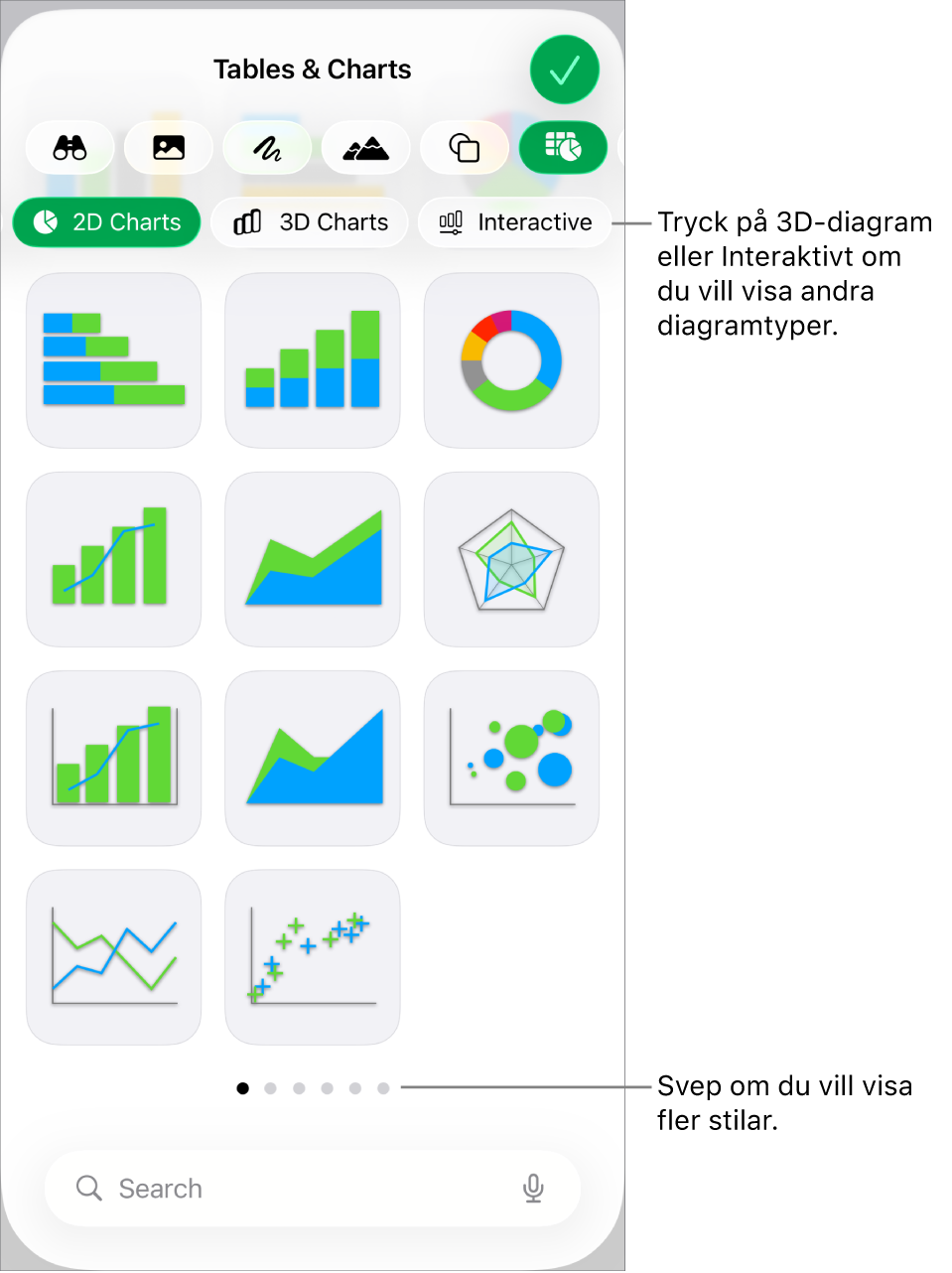 Diagrammenyn med 2D-diagram.