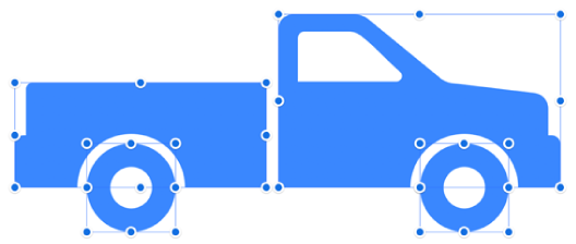 Một hình ghép được tách rời thành các hình thành phần.