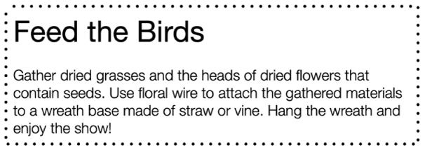 A paragraph with a dotted line border.