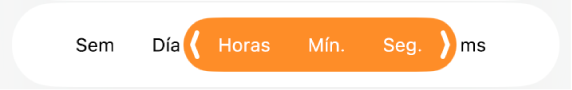 Selector del intervalo de duración.