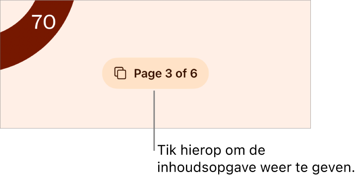Een geopend document met eronder in het midden van het scherm het aantal pagina's ('3 van 3').