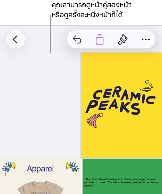 เอกสารที่มีหน้าต่างๆ ที่ถูกดูเป็นหน้าคู่แบบต่อเนื่องกัน
