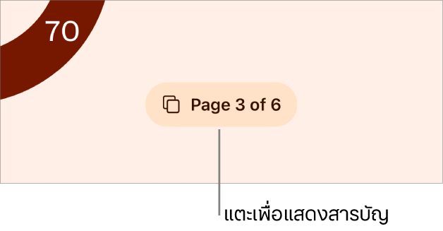 เอกสารที่เปิดอยู่โดยมีจำนวนหน้า “3 จาก 3” อยู่ตรงกลางด้านล่างสุดของหน้าจอ
