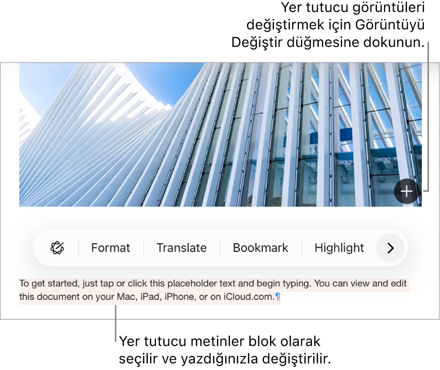 Yer tutucu metinler ve görüntüler.