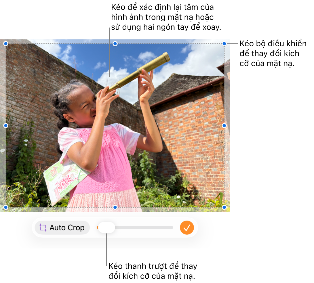 Các điều khiển mặt nạ ở trên ảnh.