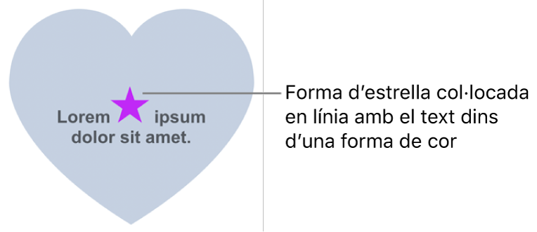Una forma d’estrella integrada al text a l’interior d’una forma de cor.