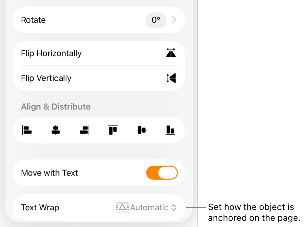 The Format controls with the Arrange tab selected and controls for Move to Back/Front, Move with Text and Text Wrap.