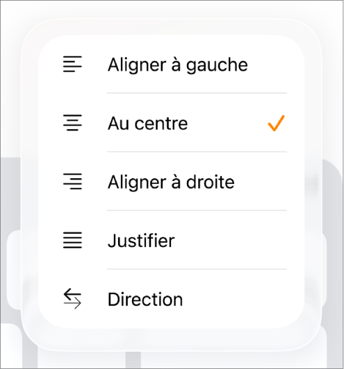 Barre de formatage présentant les commandes de mise en retrait du texte en retrait et d’alignement des paragraphes.