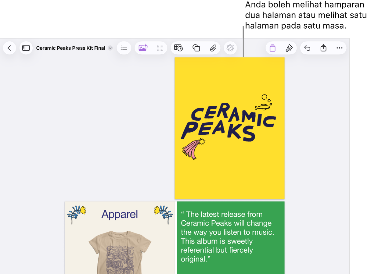 Dokumen dengan halaman yang dilihat sebagai hamparan dua halaman.