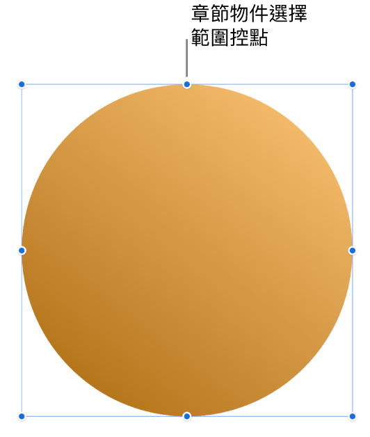 含有選擇範圍控點的物件。