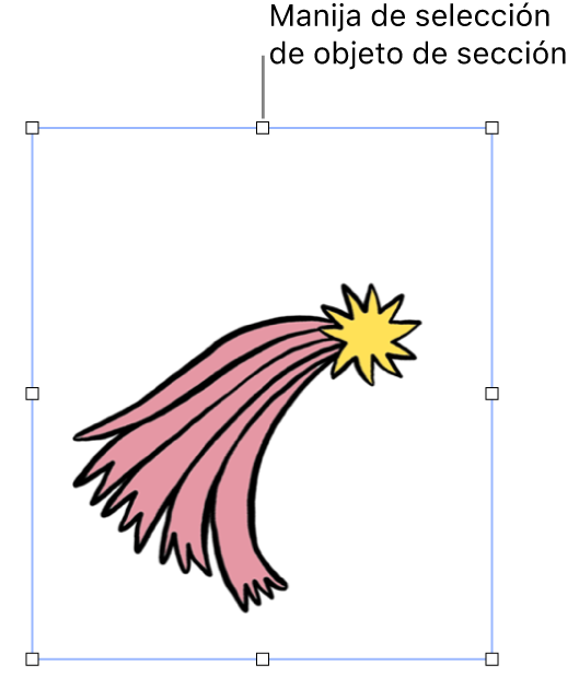 Un objeto con manijas de selección.