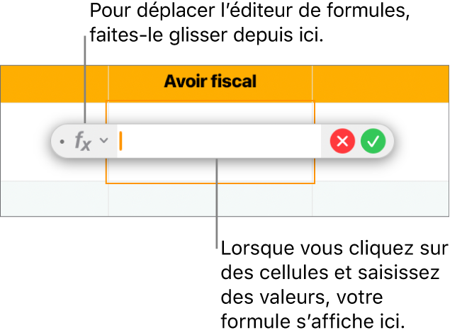 L’éditeur de formules.
