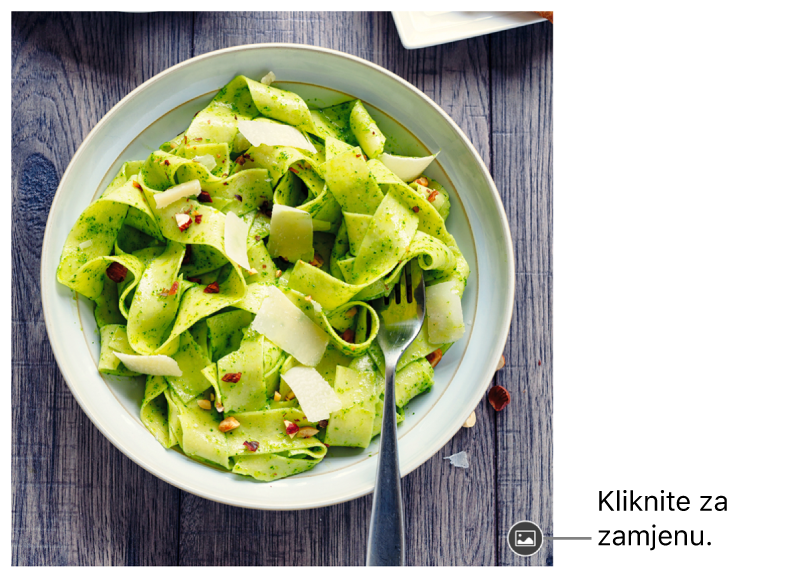 Slika s tipkom Zamijeni sliku.