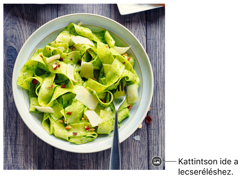 Egy kép a Kép lecserélése gombbal.