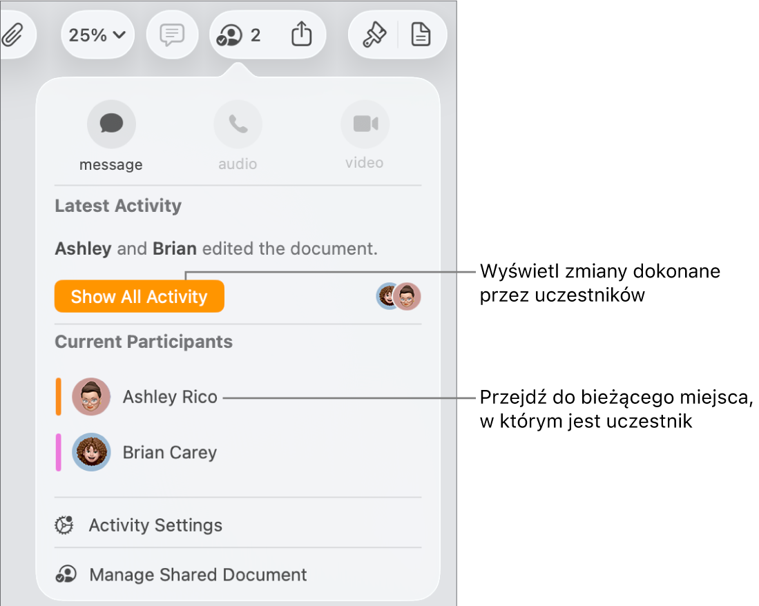 Menu współpracy z wymienionymi dwoma aktualnymi uczestnikami.