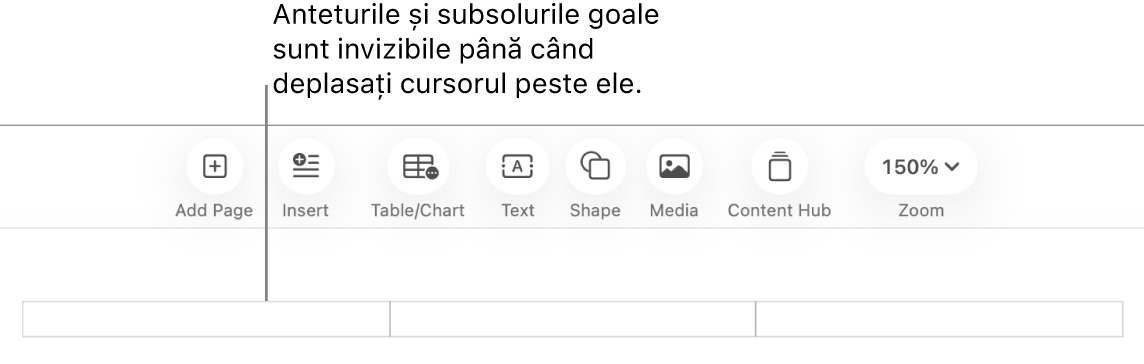 Trei câmpuri de antet deasupra titlului unui document.