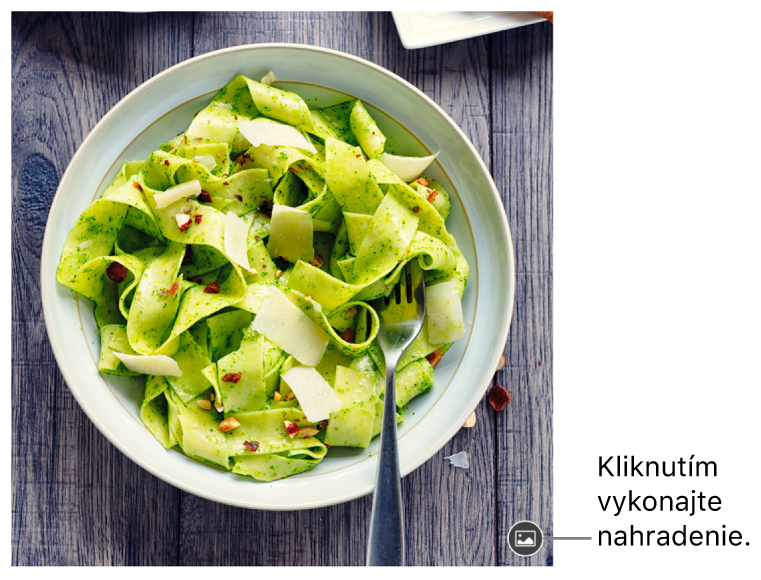 Obrázok s tlačidlom Nahradiť obrázok.