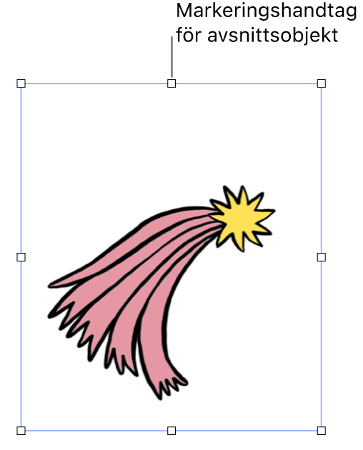 Ett objekt med markeringshandtag.