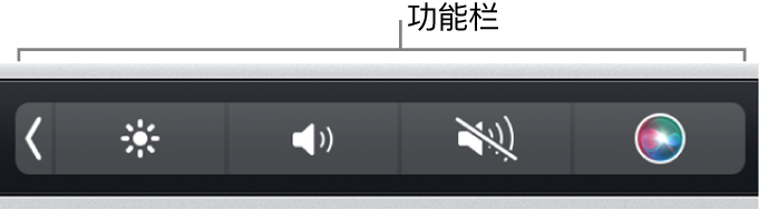 触控栏右端的折叠功能栏。