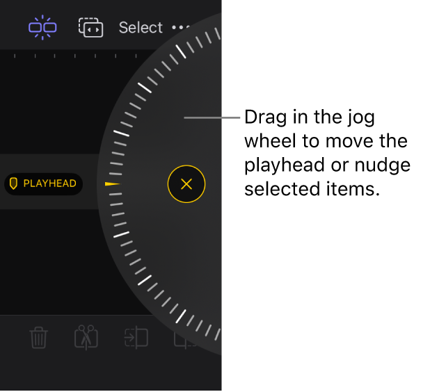The expanded jog wheel.