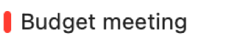 Events set for specific times in month view are marked with a dot