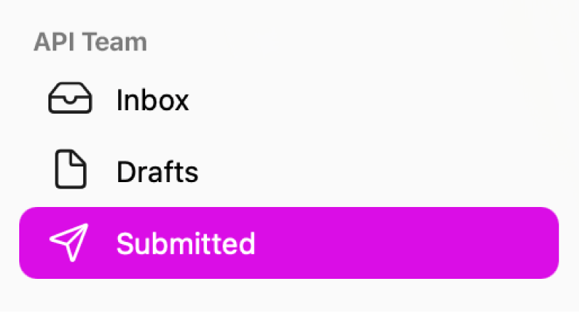 A team mailbox in Feedback Assistant.