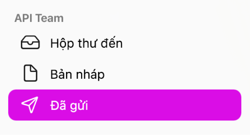 Một hộp thư nhóm trong Trợ lý phản hồi.