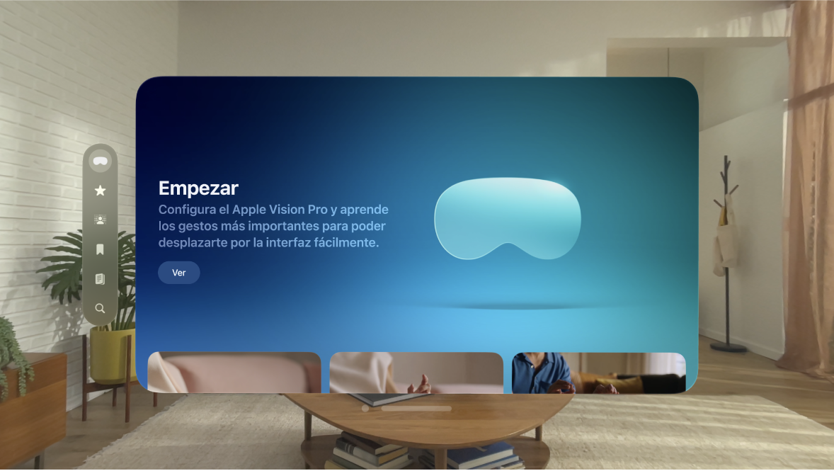 App Consejos con la colección Empezar y tres consejos en la parte inferior de la ventana.
